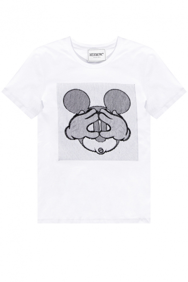 Iceberg T-shirt con stampa Teddy Bear Blu